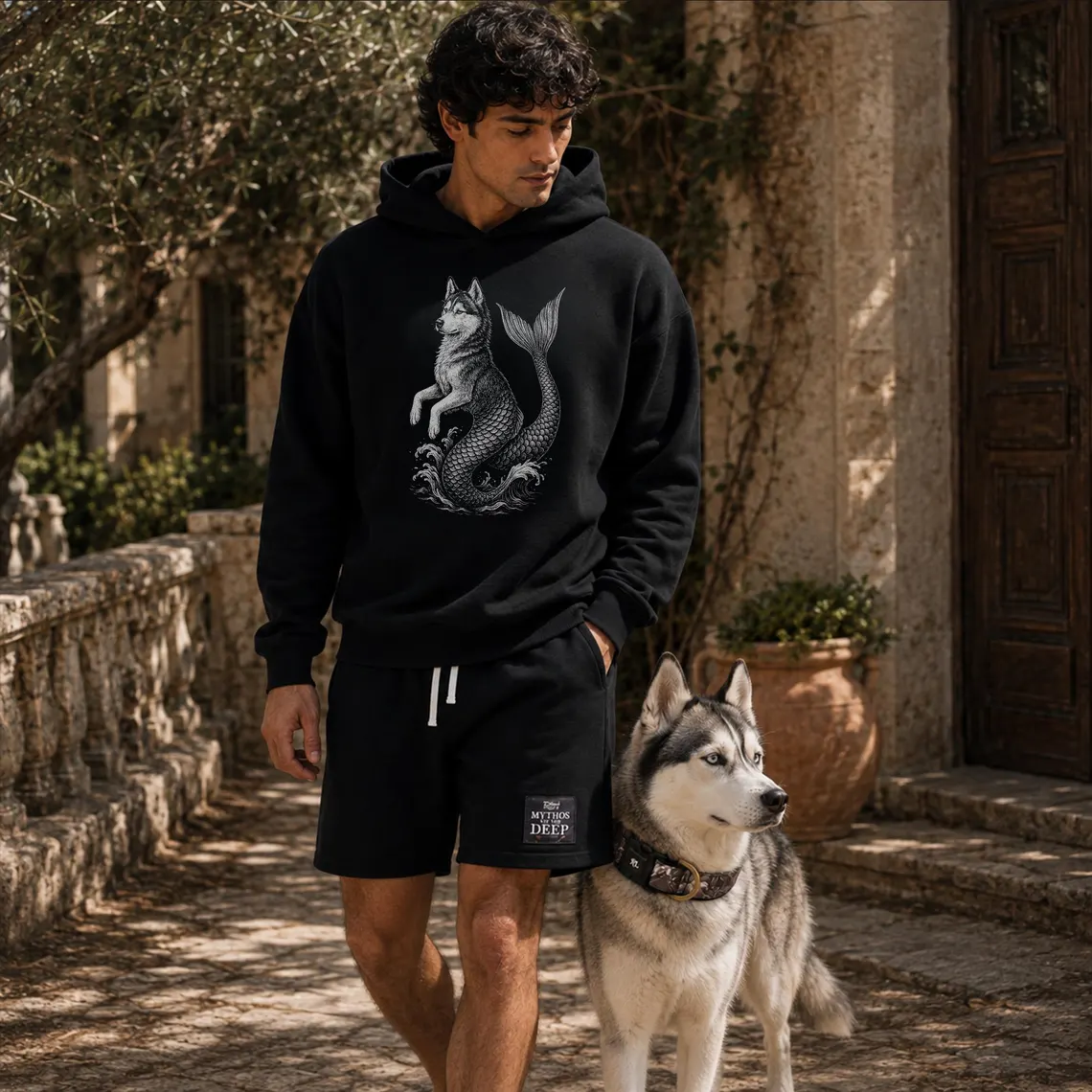 Siberian Husky Hoodie & Shorts 4